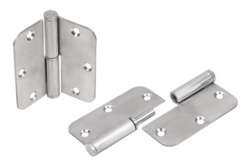 KIPP - Stainless steel hinges with fastening screws, Form A