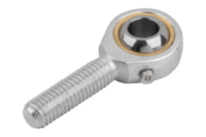 Rod ends with plain bearing external thread, steel, DIN ISO 12240-1 can be re-lubricated